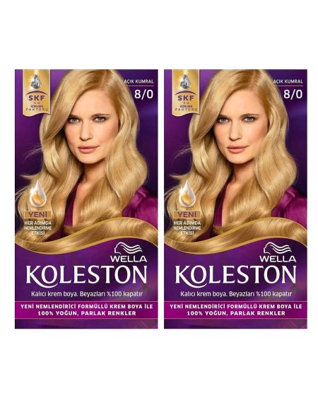 Koleston Kit Saç Boyası 8/0 Açık Kumral X 2 Adet