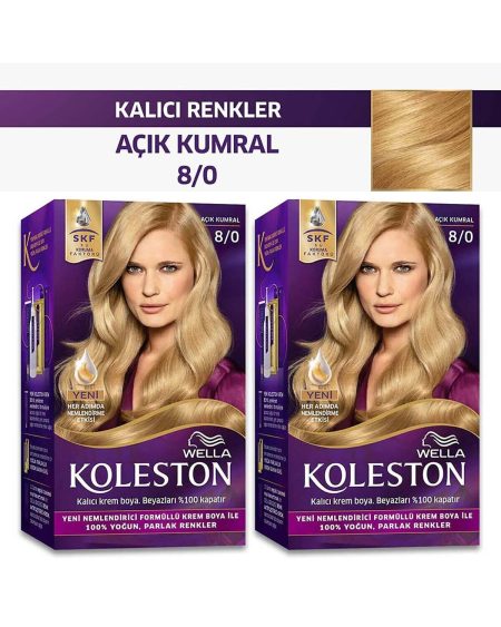 Koleston Kit Saç Boyası 8/0 Açık Kumral X2 Adet