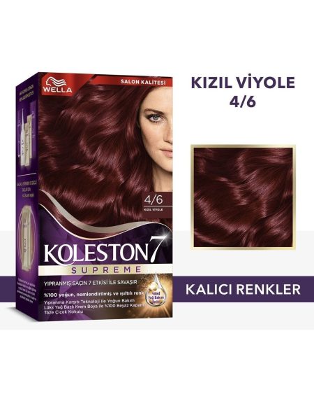 Koleston Supreme Kit Saç Boyası 4/6 Kızıl Viyole