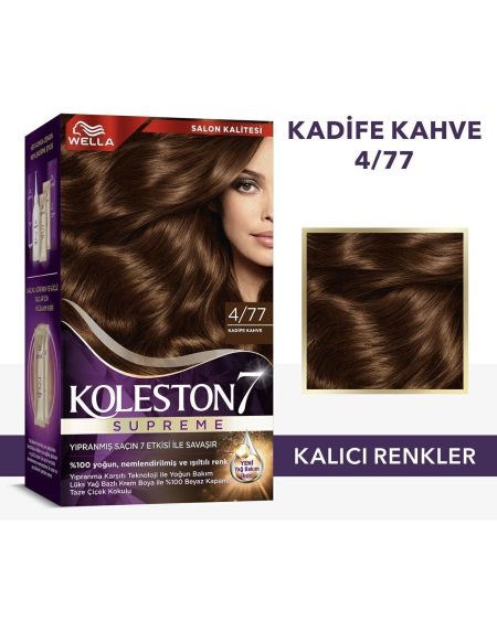 Koleston Supreme Kit Saç Boyası 4/77 Kadife Kahve