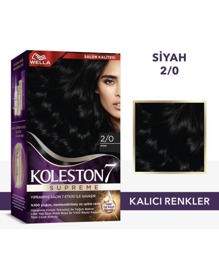 Koleston Supreme Saç Boyası 2/0 Siyah