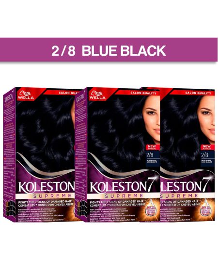 Koleston Supreme Saç Boyası 2/8 Mavi Siyah 3'lü Paket