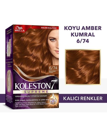 Koleston Supreme Saç Boyası 6/74 Koyu Amber Kumral