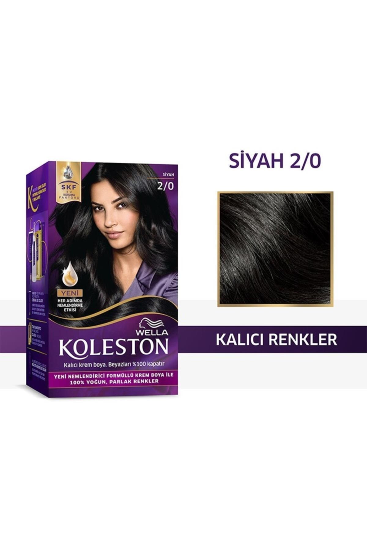 Marka: Koleston Kit Saç Boyası 2/0 Siyah Kategori: Saç Boyası - Görsel 2