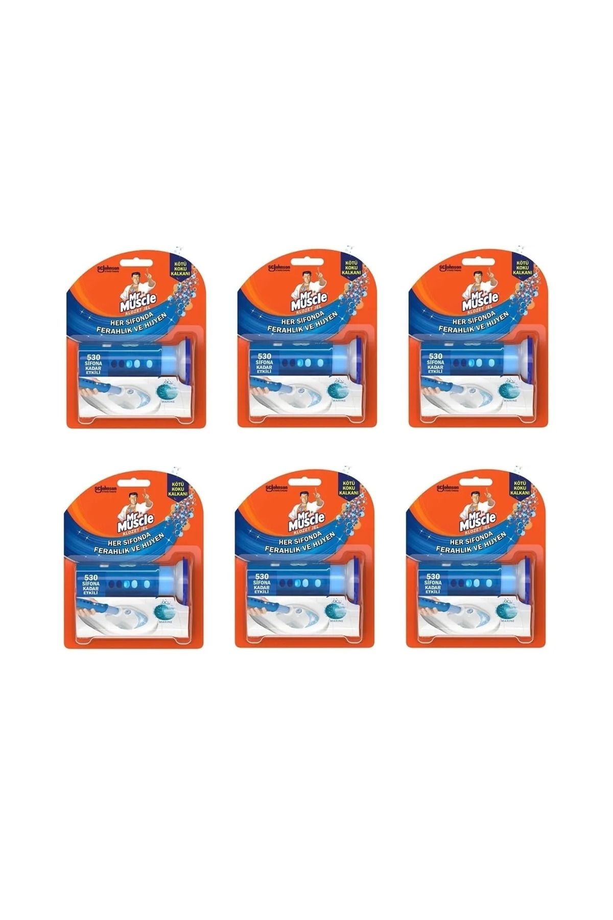 Mr Muscle Klozet Jel 6 Jel Içeren Disk 36 Ml Marıne 6 Adet