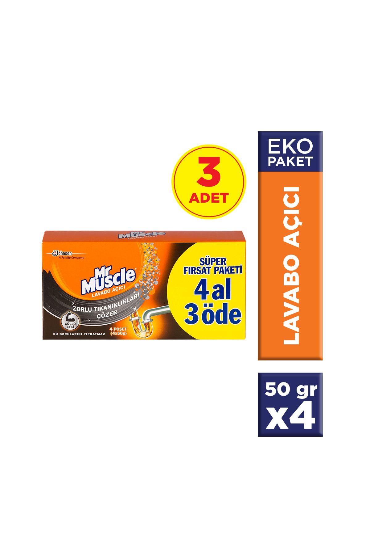 Mr Muscle Lavabo Açıcı 4 Al 3 Öde 3'lü