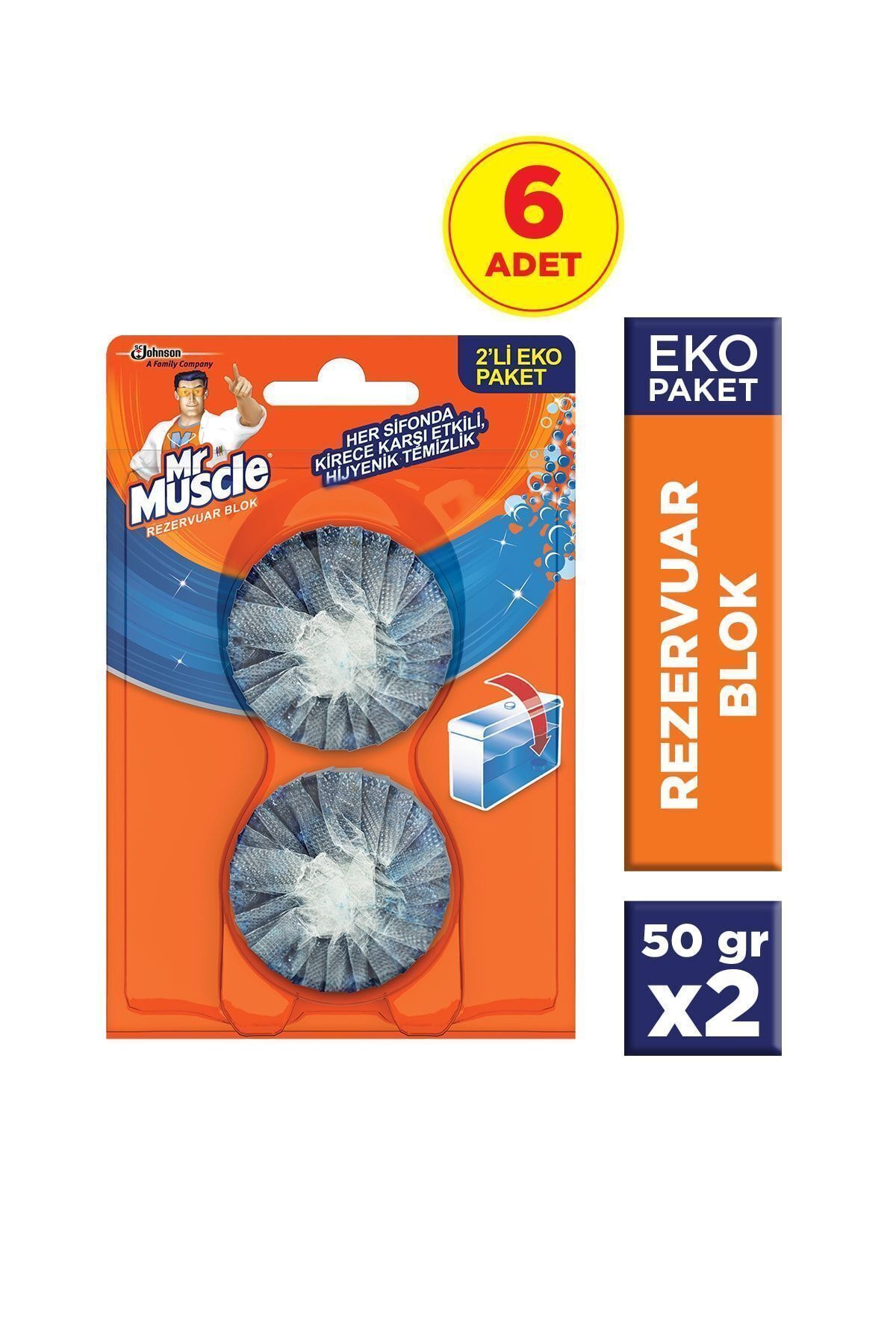 Rezervuar Blok 2'li Eko - Paket 6'lı