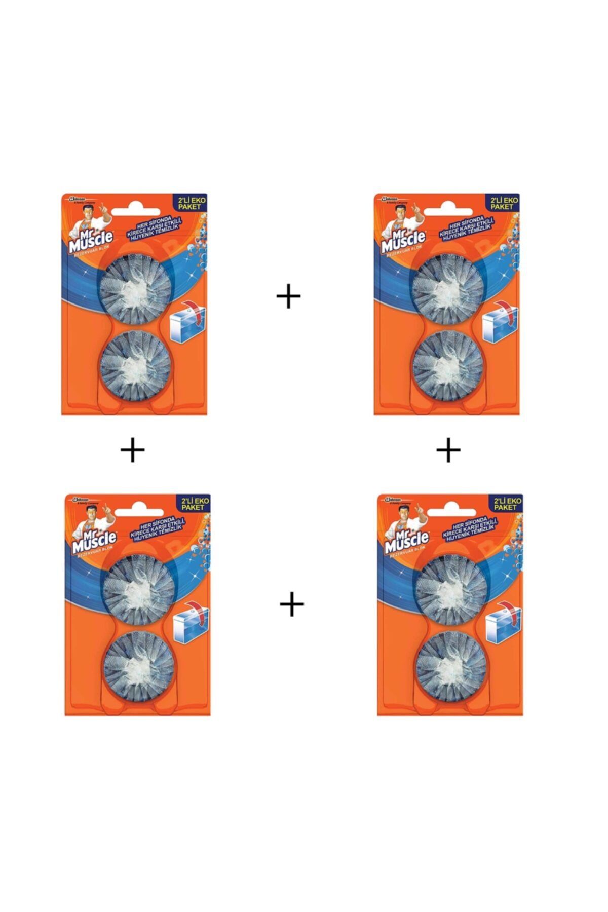 Rezervuar Blok Tuvalet Temizleyici 4'lü Set