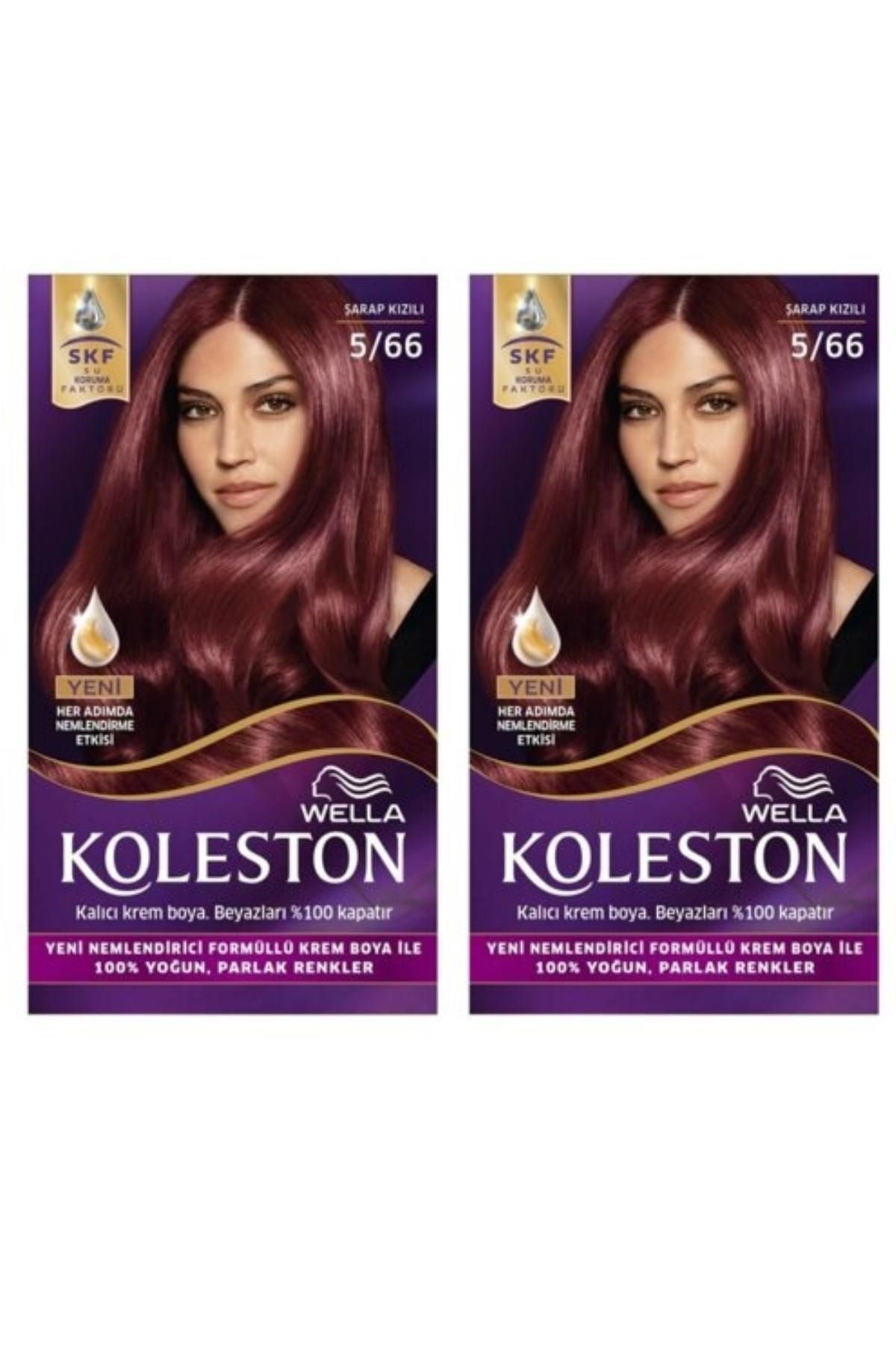Set Saç Boyası 5/66 Şarap Kızılı X2 Adet