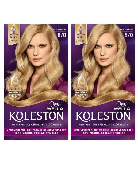 Set Saç Boyası 8/0 Açık Kumral X2 Adet