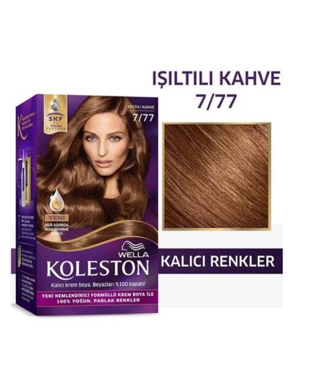 Wella Kit Saç Boyası 7/77 Işıltılı Kahve