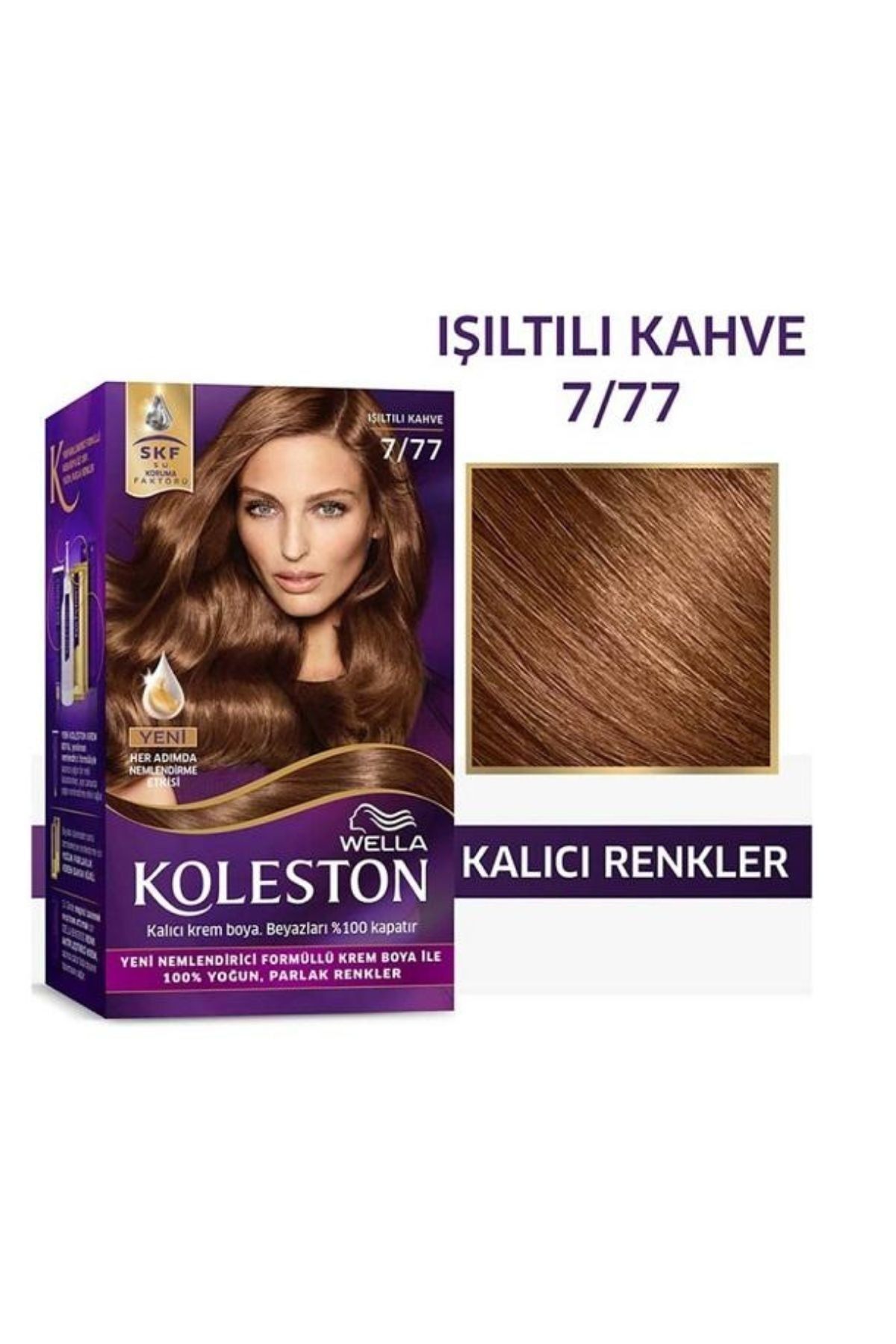 Wella Kit Saç Boyası 7/77 Işıltılı Kahve