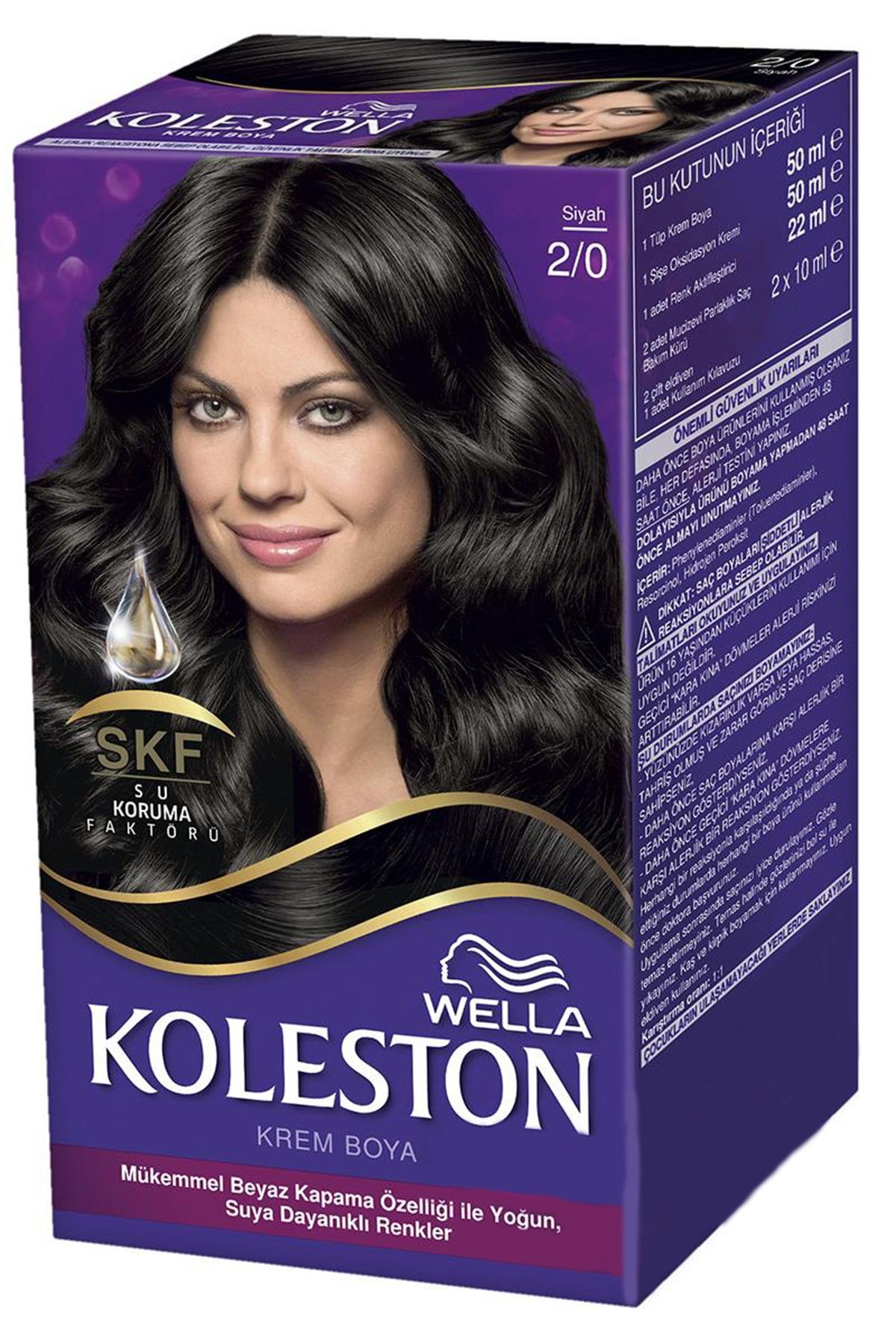 Wella Koleston 2/0 Siyah Krem Saç Boyası 50 Ml