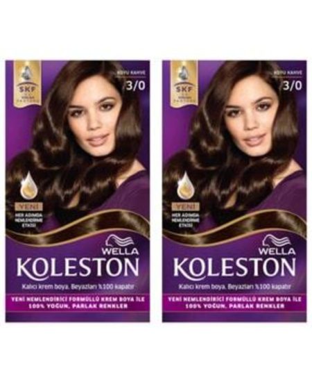 2 Li Kit Saç Boyası 3/0 Koyu Kahve