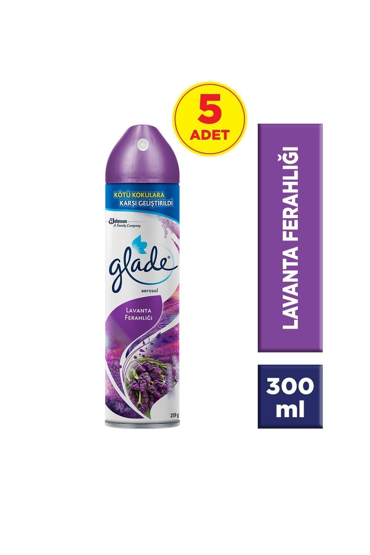 Aerosol Oda Kokusu Lavanta Ferahlığı - 300 ml x 5'li