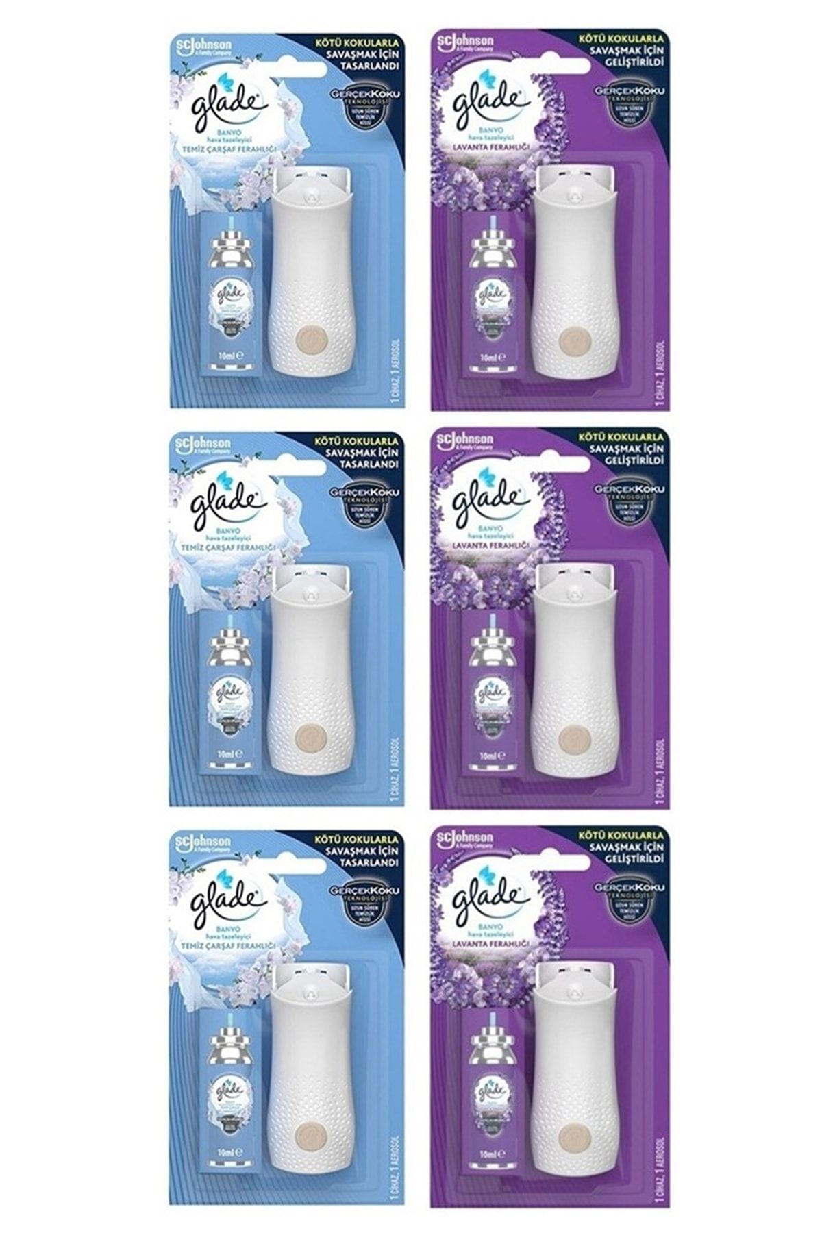 Banyo Cihaz Ve Yedek Lavanta, 10 ml X3 + Banyo Cihaz Ve Yedek Temiz Çarşaf, 10 ml X3