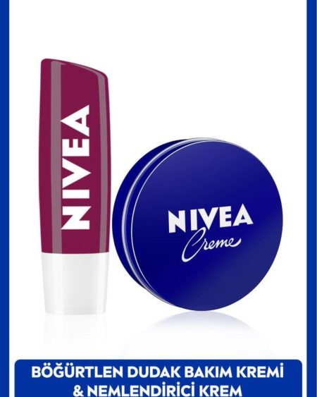 Creme Nemlendirici 30ml Ve Nemlendirici Böğürtlen Renkli Dudak Bakım Kremi 4.8gr, Hafif Bordo Işıltı