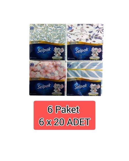 Extra Peçete 6 Paket Farklı Desenlerde Her Paket 20 Li (STOK DURUMUNA GÖRE DESENLER GÖNDERİLECEKTİR)