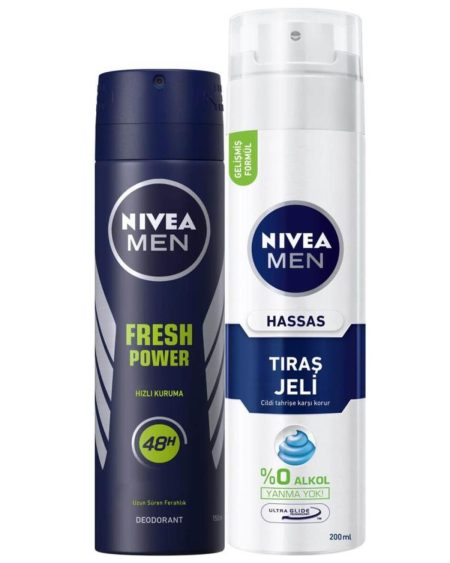 Fresh Power Erkek Deosprey 150ml Tıraş Jeli Hassas Ciltler Için 200 ml