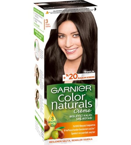 Garnier Color Naturals 3/0 - Koyu Kahve Saç Boyası