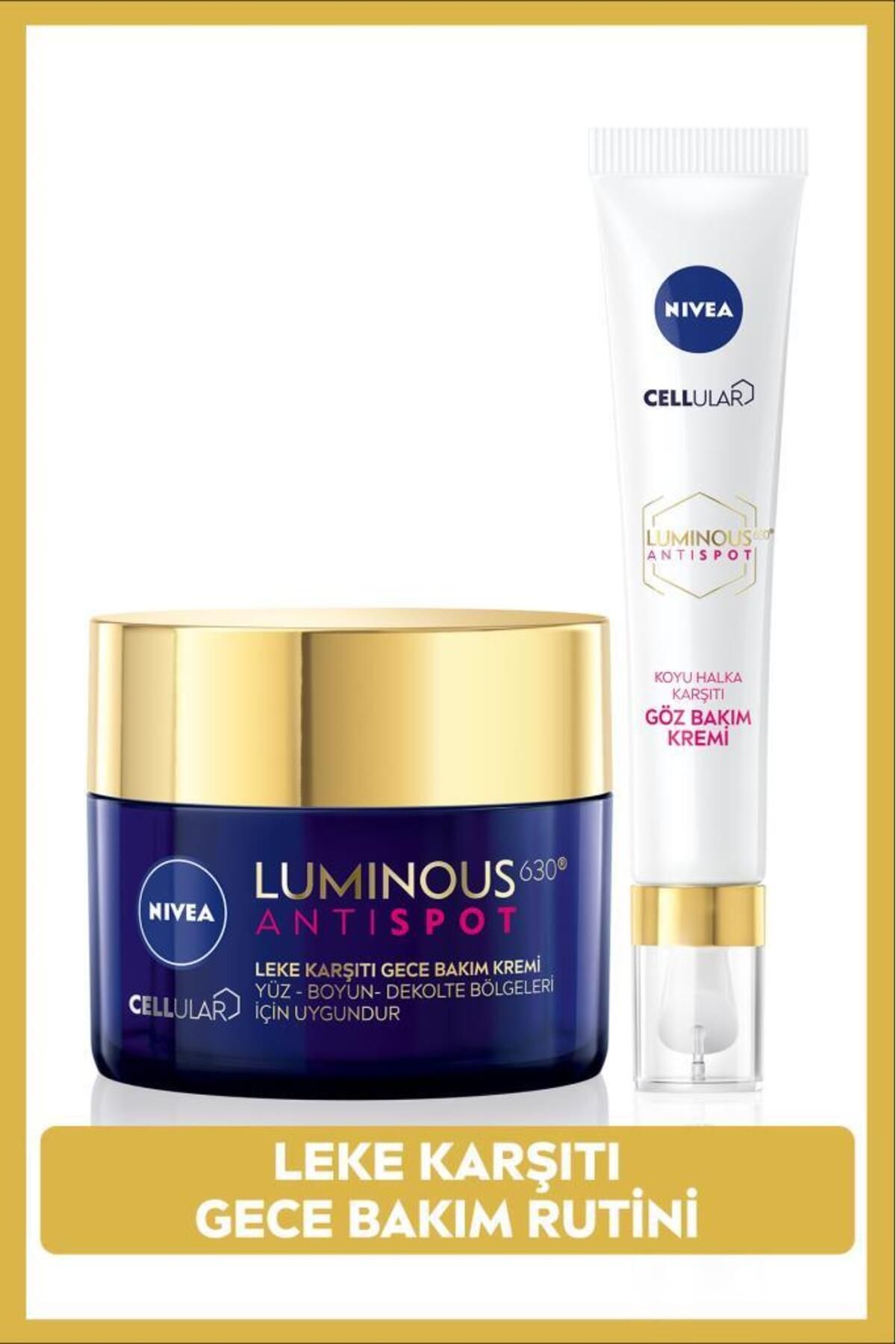 Gece Bakım Kremi 50ml ve Aydınlatıcı Koyu Leke Karşıtı Göz Bakım Kremi 15ml BLK WW36