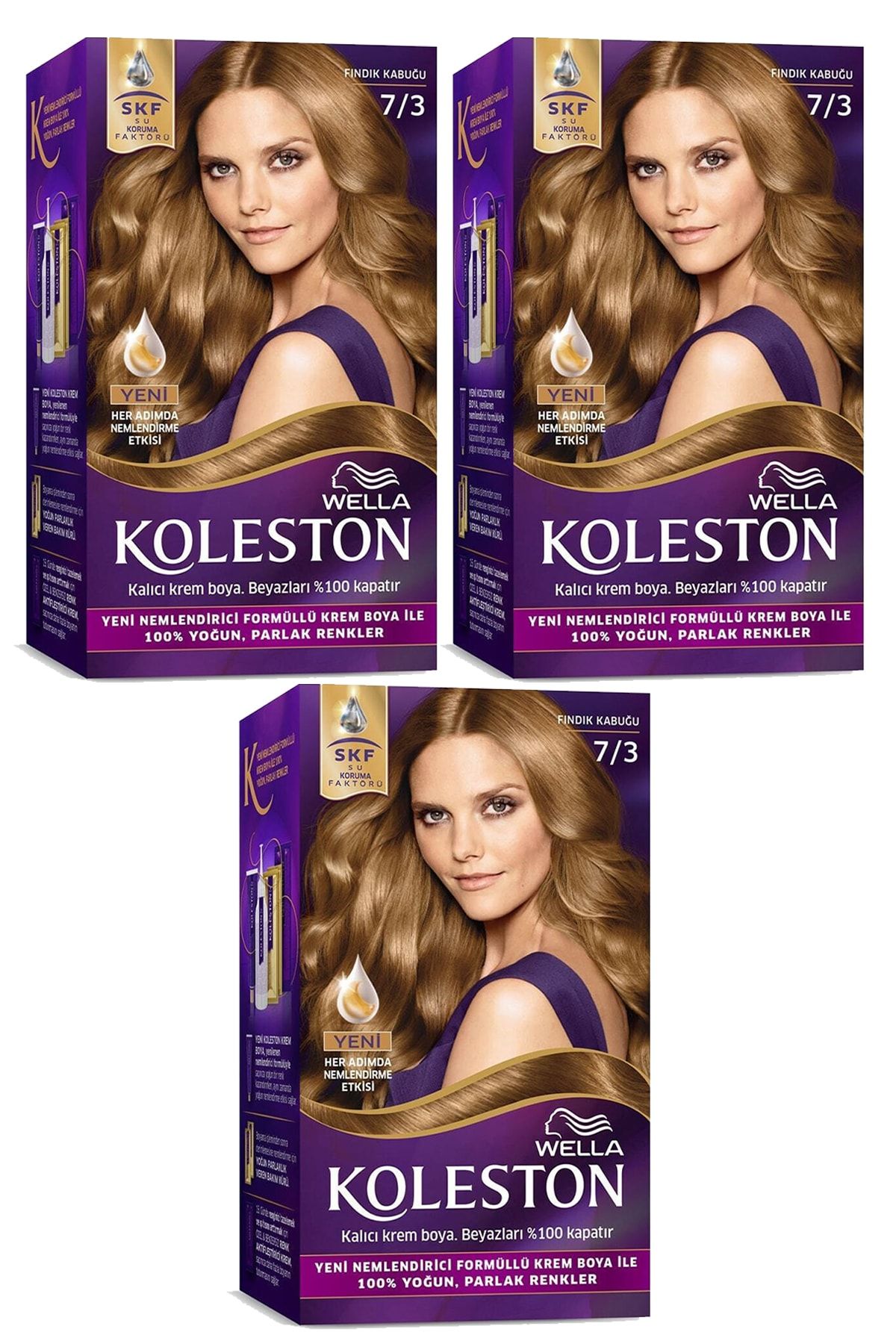 Kıt 7/3 Fındık Kabuğu Saç Boyası X 3 Adet