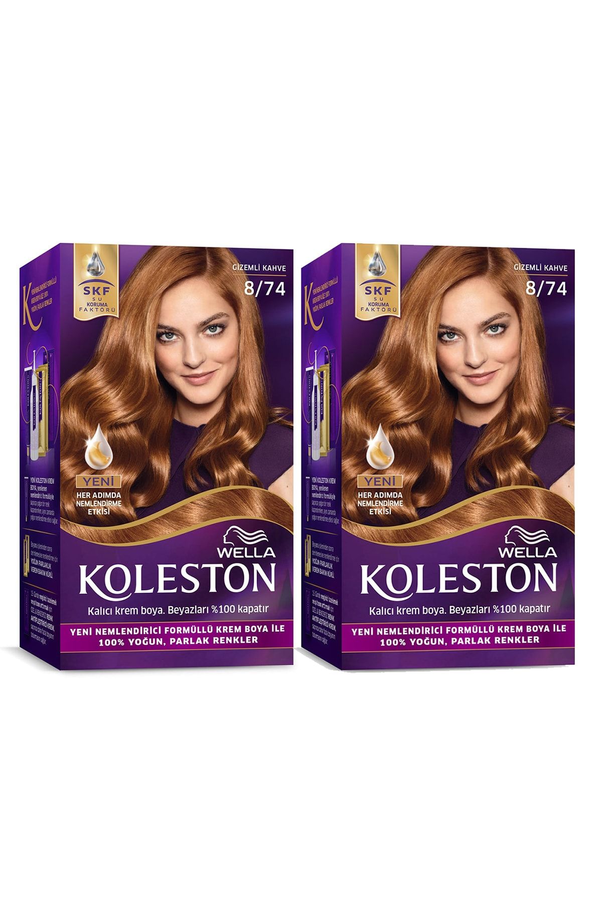 Kıt 8/74 Gizemli Kahve Saç Boyası X 2 Adet