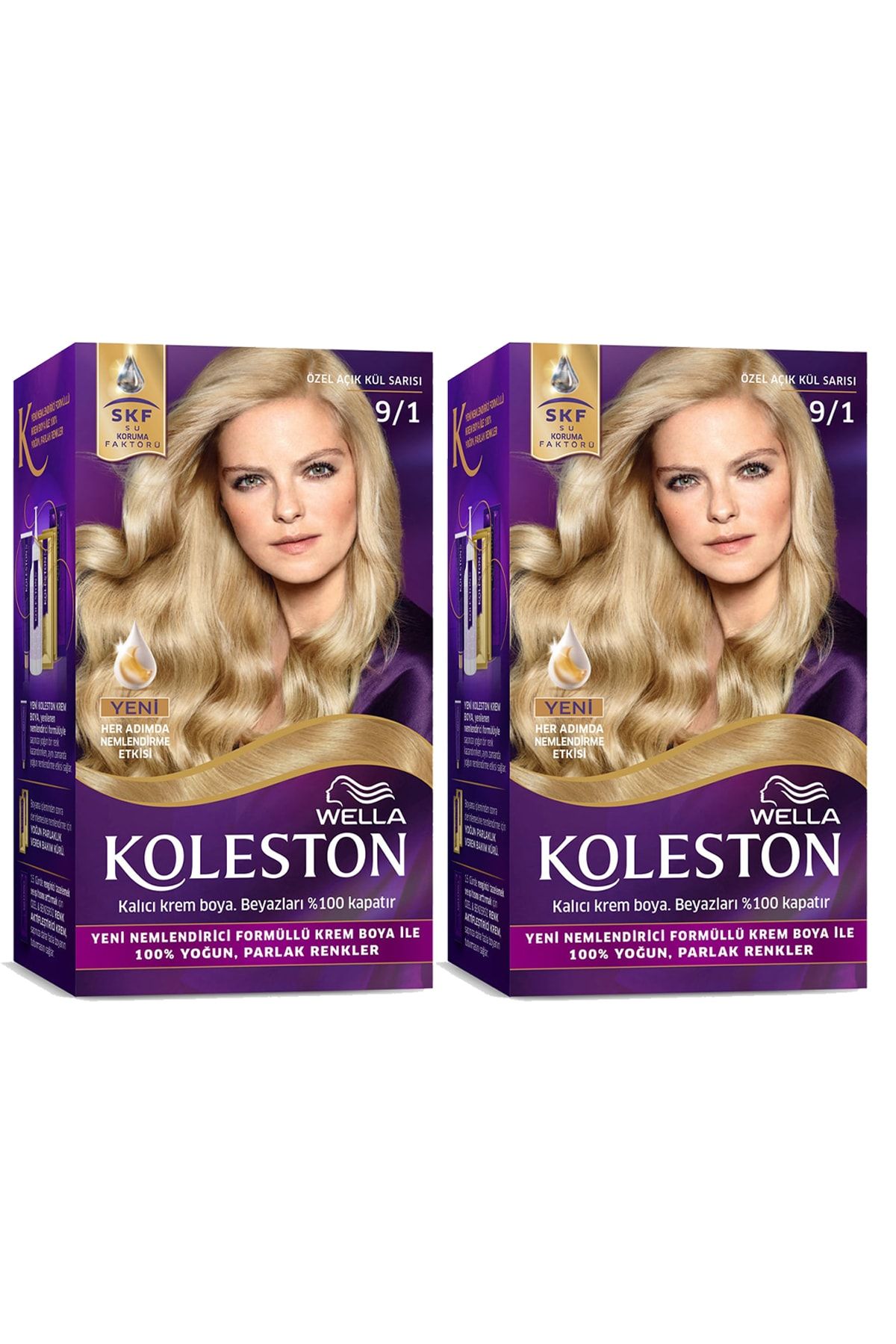 Kıt 9/1 Özel Açık Kül Sarısı Saç Boyası X 2 Adet