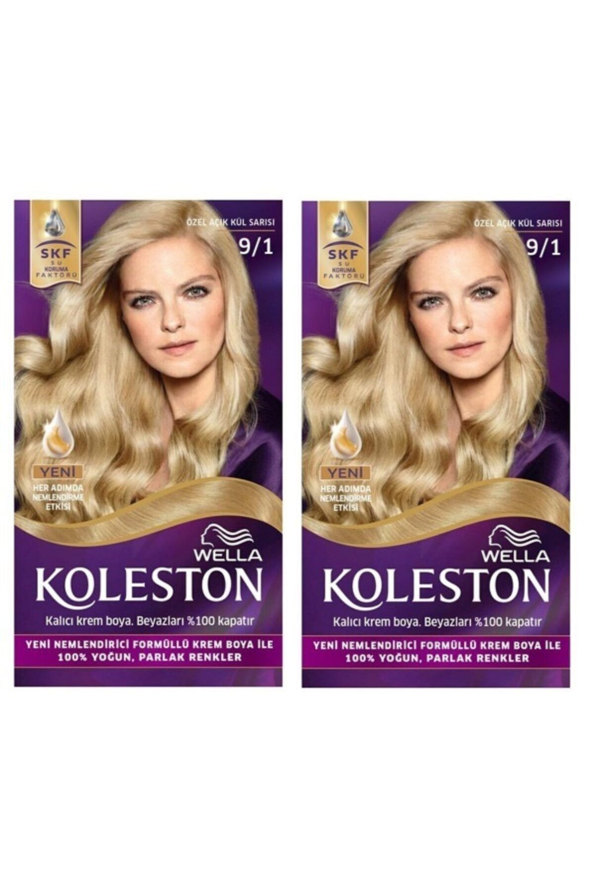 Kit 9/1 Özel Açık Kül Sarısı Saç Boyası X2 Paket