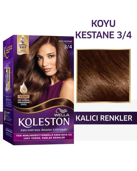 Koleston Kit Saç Boyası 3/4 Koyu Kestane