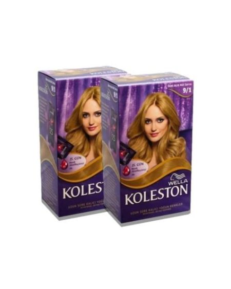 Koleston Kit Saç Boyası 9/1 Özel Açık Küllü Sarı X 2 Adet