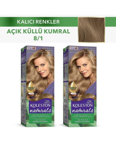 Koleston Nat. Saç Boyası 8/1 Açık Küllü Kumral X 2 Adet