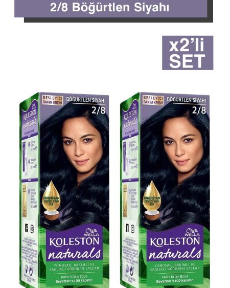 Koleston Naturals Saç Boyası 2/8 Böğürtlen Siyahı X2'li Set