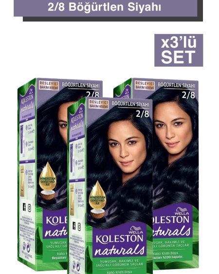 Koleston Naturals Saç Boyası 2/8 Böğürtlen Siyahı X3'lü set