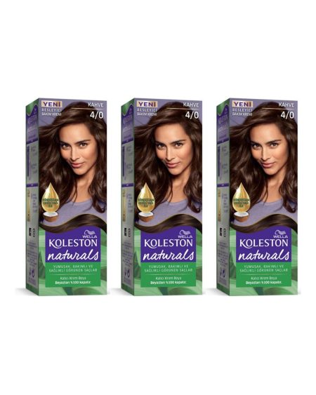 Koleston Naturals Saç Boyası 4/0 Kahve 3 Adet