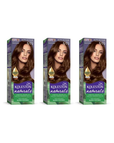 Koleston Naturals Saç Boyası 5/73 Altın Kestane 3 Adet