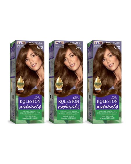 Koleston Naturals Saç Boyası 6/0 Koyu Kumral 3 Adet