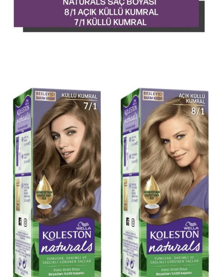 Koleston Naturals Saç Boyası 7/1 Küllü Kumral +Koleston Naturals Saç Boyası 8/1 Açık Küllü Kumral