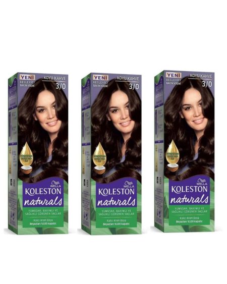 Koleston Saç Boyası Naturals 3/0 Koyu Kahve X 3 Adet