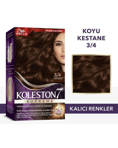 Koleston Supreme Saç Boyası 3/4 Koyu Kestane