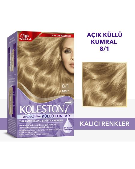 Koleston Supreme Sonsuz Işıltılı Küllü Tonlar Saç Boyası 8/1 Açık Küllü Kumral