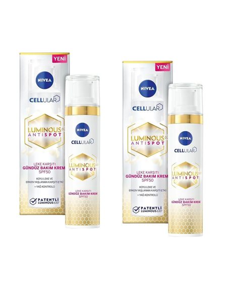 Luminous630 Leke Karşıtı Gündüz Yüz Kremi 40 Ml,spf50 Yüksek Güneş Korumalı,E Vitamini 2 li