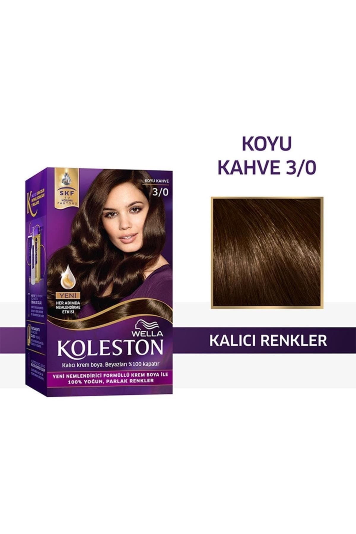 Marka: Koleston Kit Saç Boyası 3/0 Koyu Kahve Kategori: Saç Boyası - Görsel 2
