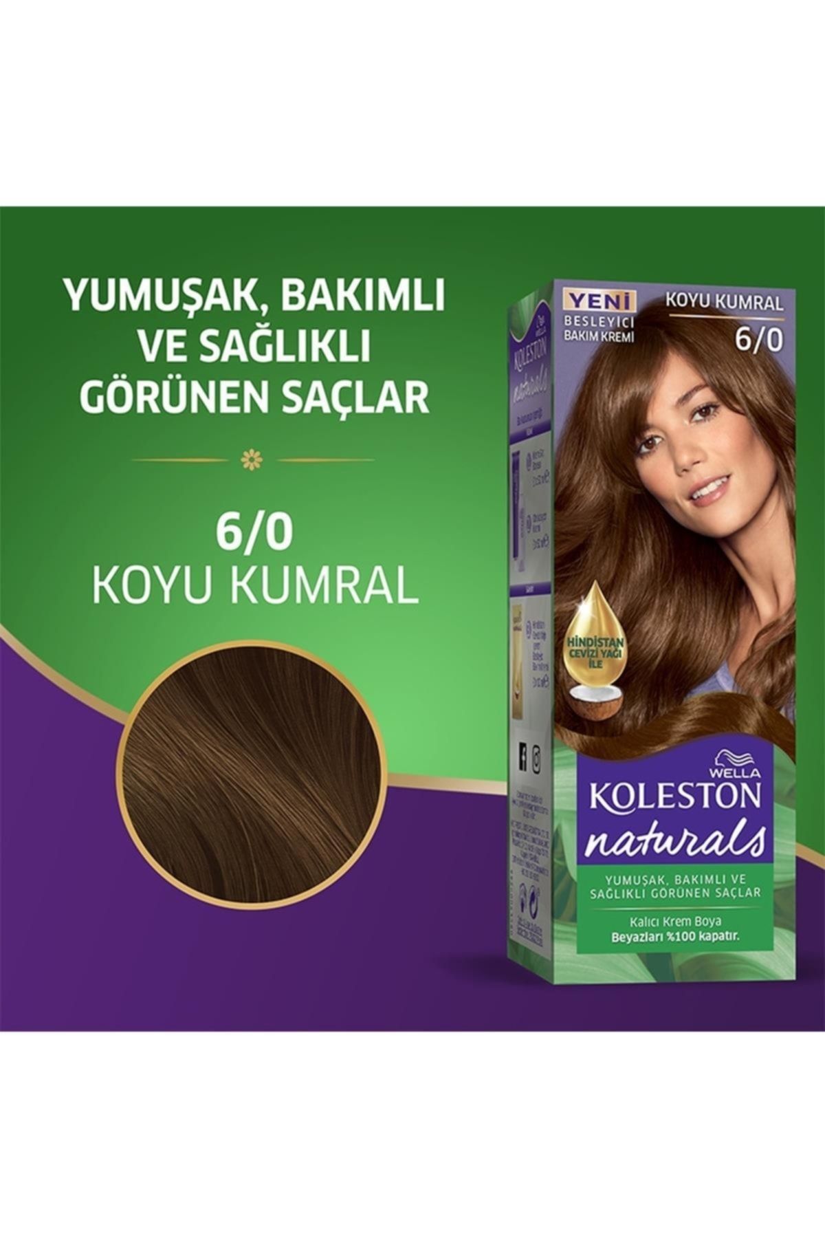 Marka: Koleston Naturals Yarı Set Boya 6/0 Koyu Kumral Kategori: Saç Boyası - Görsel 2