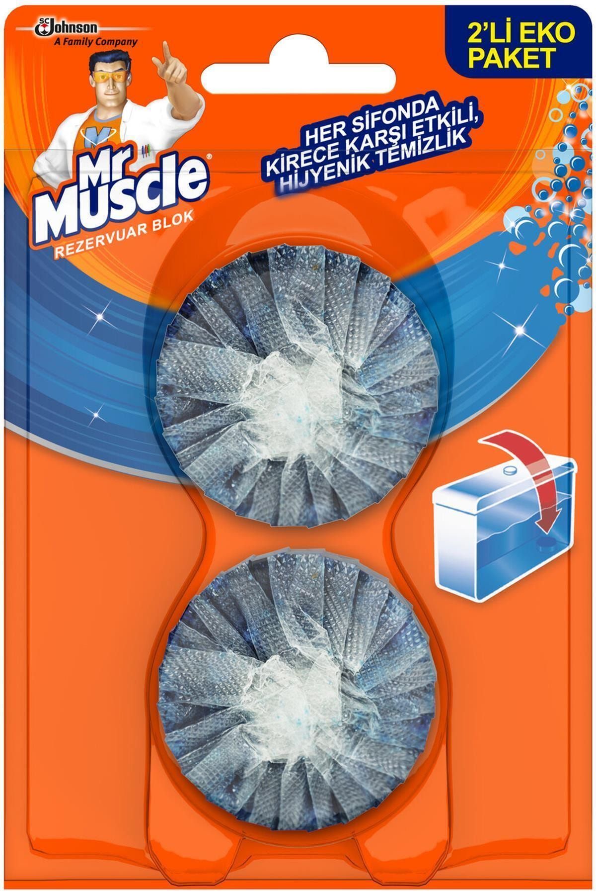 Marka: Mr Muscle Rezervuar Blok Mavi Su 2'li Paket 2x48g Kategori: Bulaşık Parlatıcısı