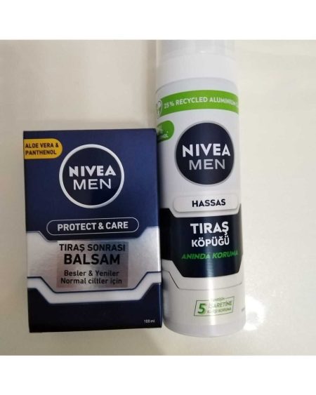 Men Deep Pürüzsüz Traş Köpüğü & Nivea Men Protect Care Traş Sonrası Balsam