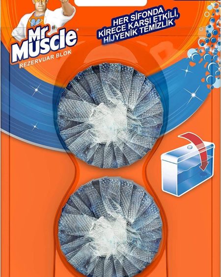 Mr Muscle Rezervuar Blok Tuvalet Temizleyici, 2'li Ekonomik Paket, 2x48 G