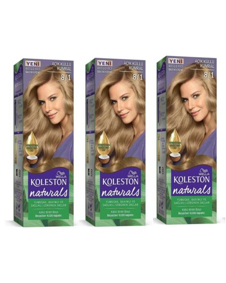 Naturals Açık Küllü Kumral 8/1 3 Lü Paket