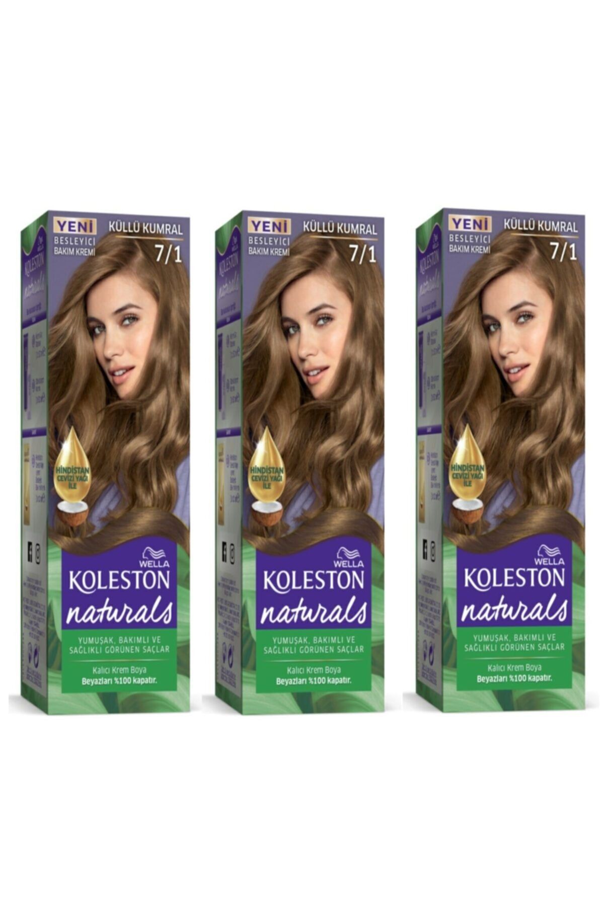 Naturals Küllü Kumral 7/1 3 Lü Paket