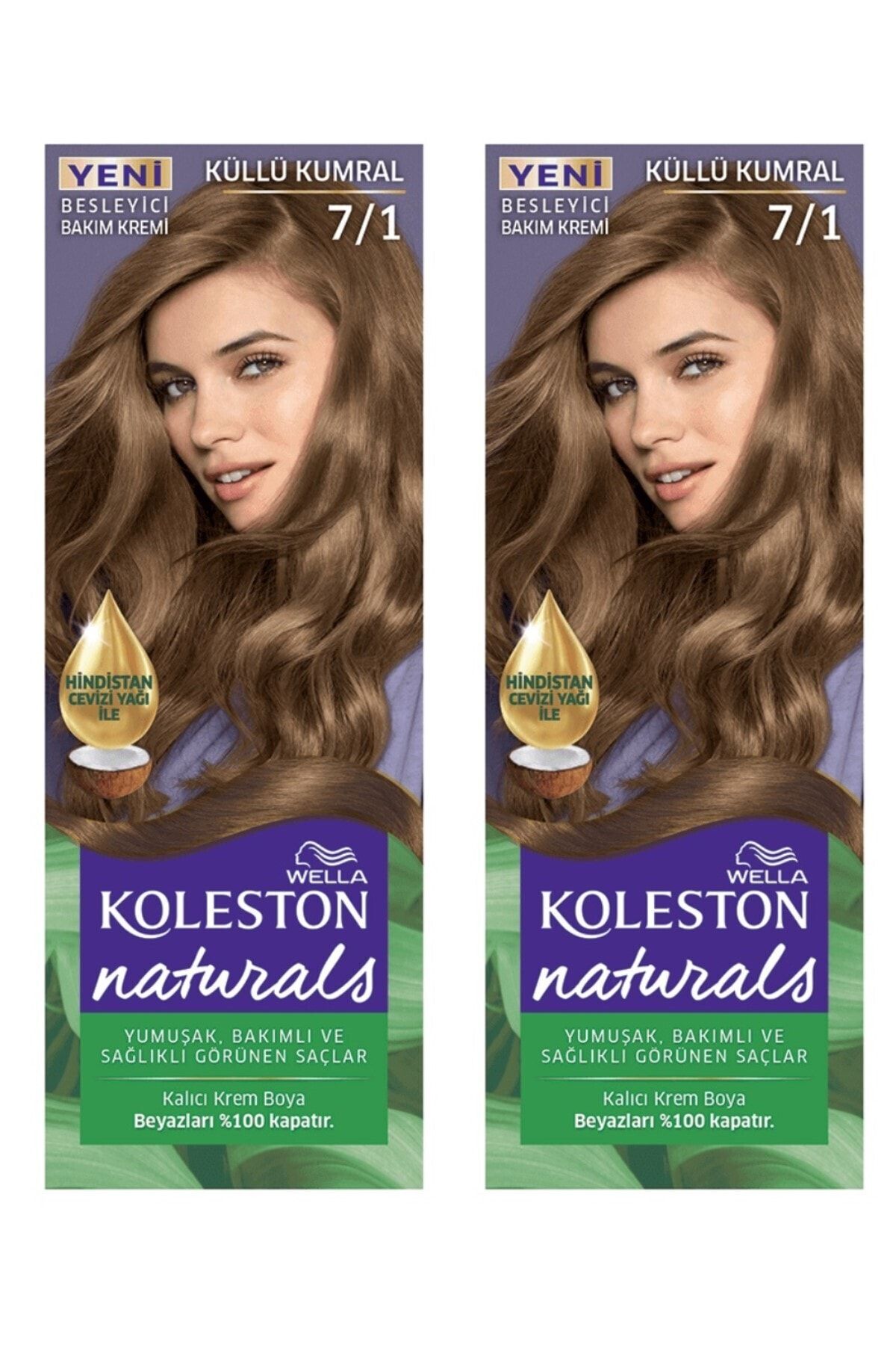 Naturals Saç Boyası 7/1 Küllü Kumral X2 Adet